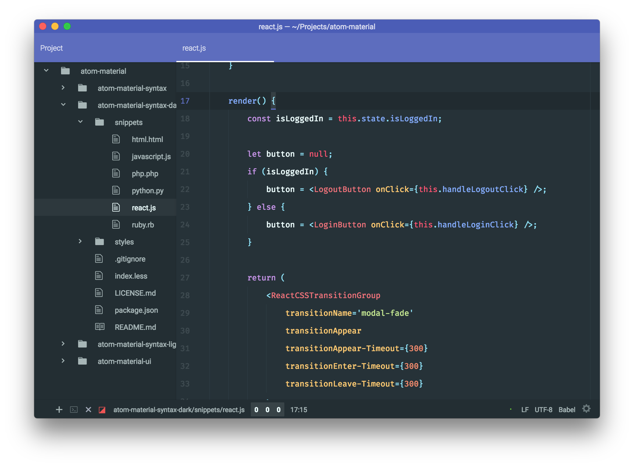 Atom Material UI